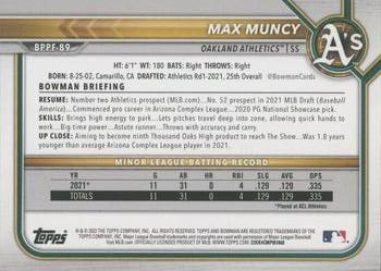 2022 Bowman 1st Edition #BPPF-89 Max Muncy Back