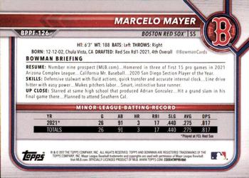 2022 Bowman 1st Edition #BPPF-126 Marcelo Mayer Back