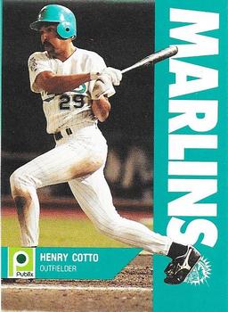 1993 Publix Coca-Cola Florida Marlins #NNO Henry Cotto Front