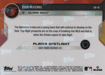 2022 Topps Now Road to Opening Day Baltimore Orioles #OD-10 Ryan McKenna Back