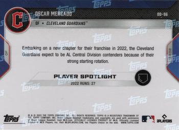 2022 Topps Now Road to Opening Day Cleveland Guardians #OD-96 Oscar Mercado Back