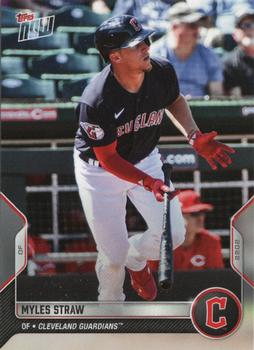 2022 Topps Now Road to Opening Day Cleveland Guardians #OD-99 Myles Straw Front