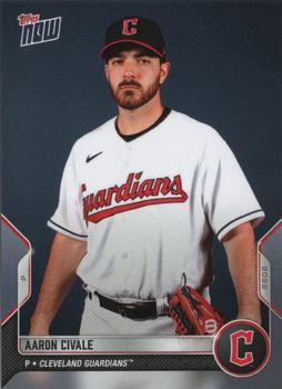 2022 Topps Now Road to Opening Day Cleveland Guardians #OD-102 Aaron Civale Front