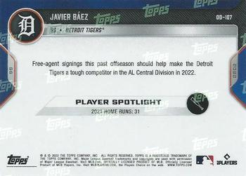2022 Topps Now Road to Opening Day Detroit Tigers #OD-107 Javier Baez Back