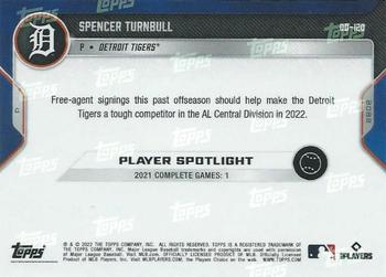 2022 Topps Now Road to Opening Day Detroit Tigers #OD-120 Spencer Turnbull Back