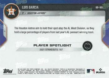 2022 Topps Now Road to Opening Day Houston Astros #OD-165 Luis Garcia Back