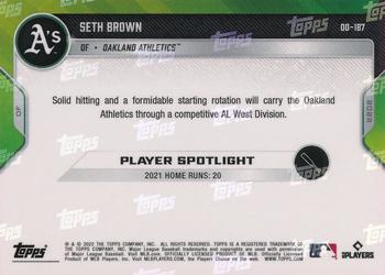 2022 Topps Now Road to Opening Day Oakland Athletics #OD-187 Seth Brown Back