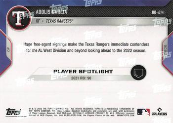 2022 Topps Now Road to Opening Day Texas Rangers #OD-214 Adolis Garcia Back