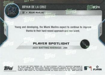 2022 Topps Now Road to Opening Day Miami Marlins #OD-246 Bryan De La Cruz Back