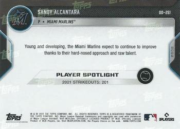 2022 Topps Now Road to Opening Day Miami Marlins #OD-251 Sandy Alcantara Back