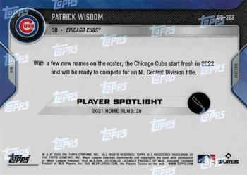 2022 Topps Now Road to Opening Day Chicago Cubs #OD-302 Patrick Wisdom Back