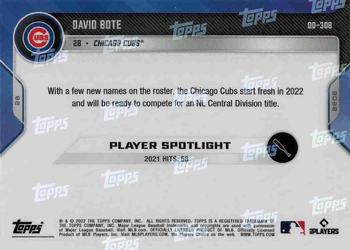 2022 Topps Now Road to Opening Day Chicago Cubs #OD-308 David Bote Back
