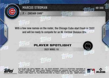 2022 Topps Now Road to Opening Day Chicago Cubs #OD-309 Marcus Stroman Back