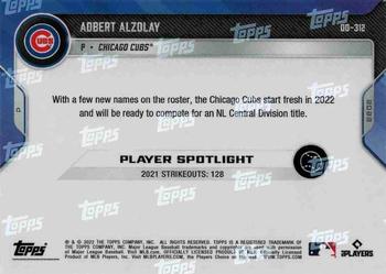 2022 Topps Now Road to Opening Day Chicago Cubs #OD-312 Adbert Alzolay Back