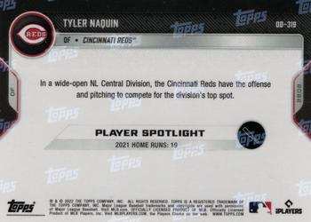 2022 Topps Now Road to Opening Day Cincinnati Reds #OD-319 Tyler Naquin Back