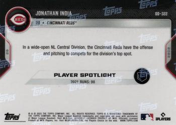 2022 Topps Now Road to Opening Day Cincinnati Reds #OD-322 Jonathan India Back