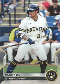 2022 Topps Now Road to Opening Day Milwaukee Brewers #OD-335 Kolten Wong Front