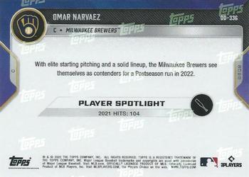 2022 Topps Now Road to Opening Day Milwaukee Brewers #OD-336 Omar Narvaez Back
