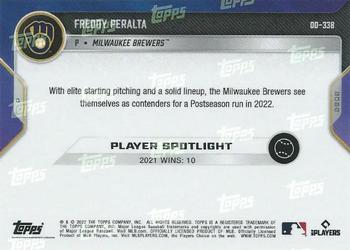 2022 Topps Now Road to Opening Day Milwaukee Brewers #OD-338 Freddy Peralta Back