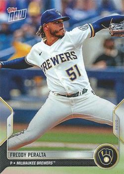 2022 Topps Now Road to Opening Day Milwaukee Brewers #OD-338 Freddy Peralta Front
