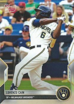 2022 Topps Now Road to Opening Day Milwaukee Brewers #OD-344 Lorenzo Cain Front
