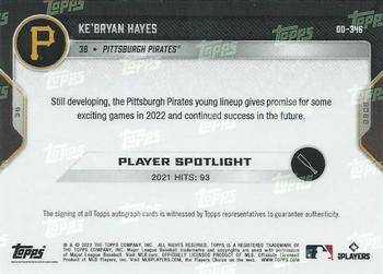 2022 Topps Now Road to Opening Day Pittsburgh Pirates #OD-346 Ke'Bryan Hayes Back