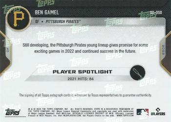 2022 Topps Now Road to Opening Day Pittsburgh Pirates #OD-350 Ben Gamel Back
