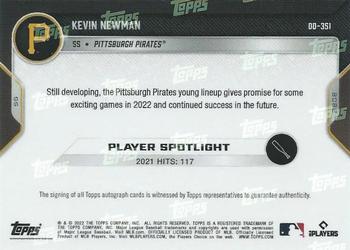 2022 Topps Now Road to Opening Day Pittsburgh Pirates #OD-351 Kevin Newman Back
