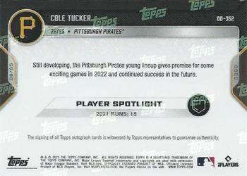 2022 Topps Now Road to Opening Day Pittsburgh Pirates #OD-352 Cole Tucker Back