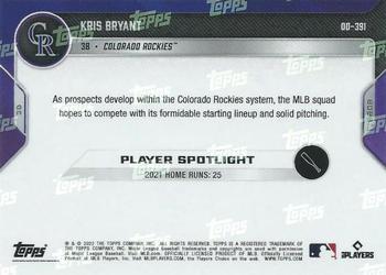 2022 Topps Now Road to Opening Day Colorado Rockies #OD-391 Kris Bryant Back
