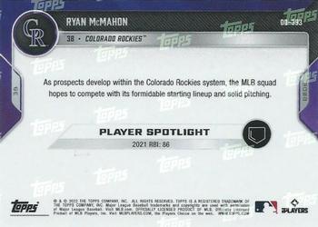 2022 Topps Now Road to Opening Day Colorado Rockies #OD-393 Ryan McMahon Back