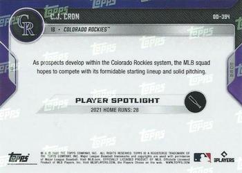 2022 Topps Now Road to Opening Day Colorado Rockies #OD-394 C.J. Cron Back