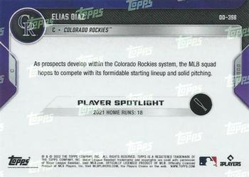 2022 Topps Now Road to Opening Day Colorado Rockies #OD-398 Elias Diaz Back
