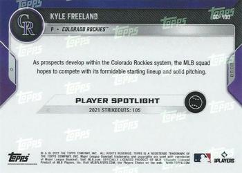 2022 Topps Now Road to Opening Day Colorado Rockies #OD-400 Kyle Freeland Back