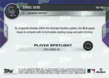2022 Topps Now Road to Opening Day Colorado Rockies #OD-401 Daniel Bard Back
