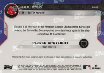 2022 Topps Now Road to Opening Day Boston Red Sox #OD-16 Rafael Devers Back
