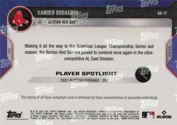 2022 Topps Now Road to Opening Day Boston Red Sox #OD-17 Xander Bogaerts Back