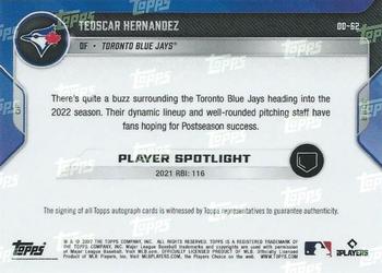 2022 Topps Now Road to Opening Day Toronto Blue Jays #OD-62 Teoscar Hernandez Back