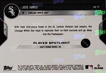 2022 Topps Now Road to Opening Day Chicago White Sox #OD-77 Jose Abreu Back