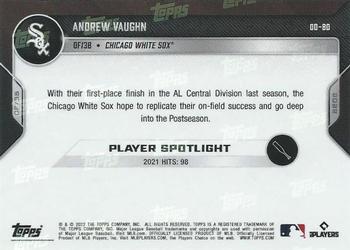 2022 Topps Now Road to Opening Day Chicago White Sox #OD-80 Andrew Vaughn Back