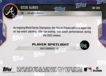 2022 Topps Now Road to Opening Day Atlanta Braves #OD-229 Ozzie Albies Back