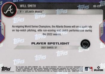 2022 Topps Now Road to Opening Day Atlanta Braves #OD-237 Will Smith Back