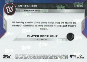 2022 Topps Now Road to Opening Day Washington Nationals #OD-291 Carter Kieboom Back