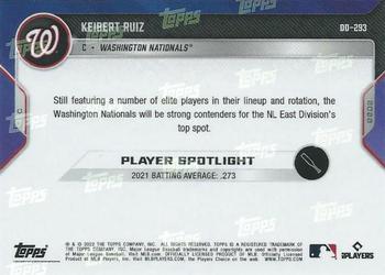 2022 Topps Now Road to Opening Day Washington Nationals #OD-293 Keibert Ruiz Back