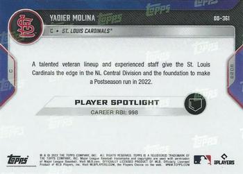 2022 Topps Now Road to Opening Day St. Louis Cardinals #OD-361 Yadier Molina Back