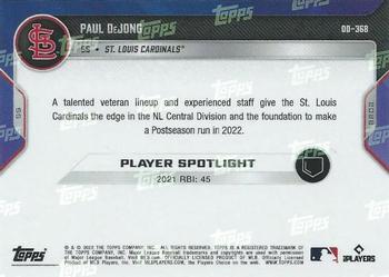 2022 Topps Now Road to Opening Day St. Louis Cardinals #OD-368 Paul DeJong Back