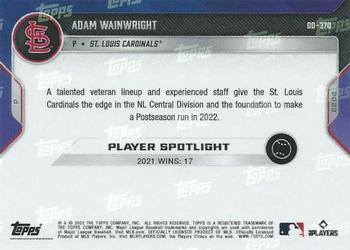 2022 Topps Now Road to Opening Day St. Louis Cardinals #OD-370 Adam Wainwright Back