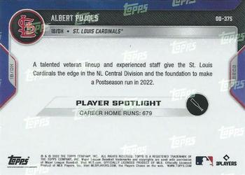 2022 Topps Now Road to Opening Day St. Louis Cardinals #OD-375 Albert Pujols Back