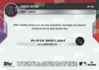 2022 Topps Now Road to Opening Day Los Angeles Angels #OD-166 Shohei Ohtani Back