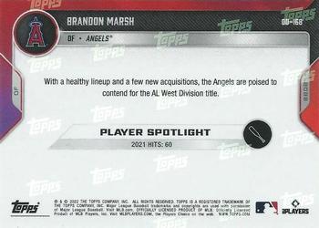 2022 Topps Now Road to Opening Day Los Angeles Angels #OD-168 Brandon Marsh Back